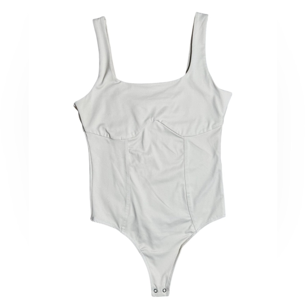 Abercrombie & Fitch Womens Soft A&F Collection Scoop Square Neck Tank Bodysuit S